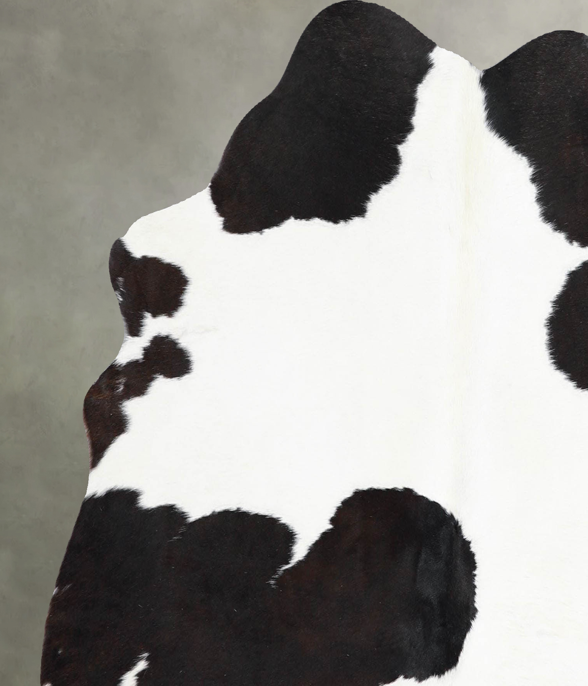Black and White Medium Brazilian Cowhide Rug 4'8"H x 4'8"W #A56055 by Hudson Hides