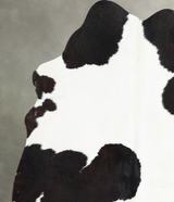 Black and White Medium Brazilian Cowhide Rug 4'8"H x 4'8"W #A56055 by Hudson Hides