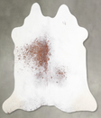 Salt and Pepper Brown Medium Brazilian Cowhide Rug 4'8"H x 5'4"W #A56057 by Hudson Hides