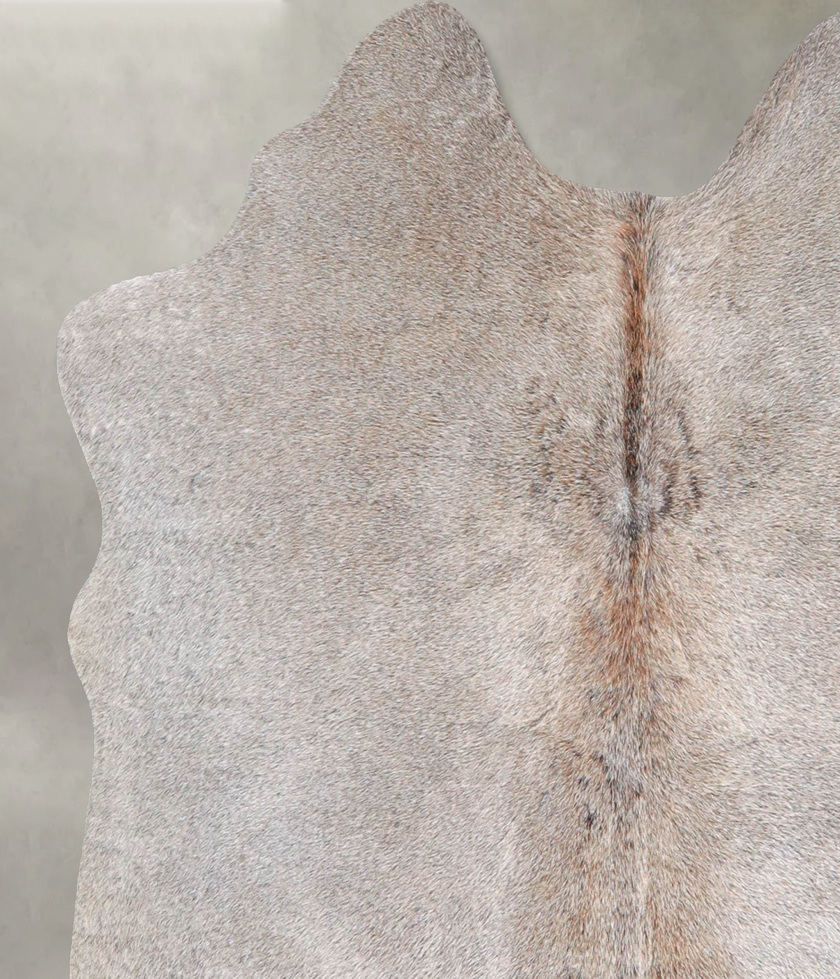 Grey with Beige Medium Brazilian Cowhide Rug 4'9"H x 4'7"W #A56059 by Hudson Hides