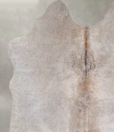 Grey with Beige Medium Brazilian Cowhide Rug 4'9"H x 4'7"W #A56059 by Hudson Hides