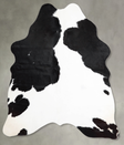 Black and White Medium Brazilian Cowhide Rug 5'3"H x 4'8"W #A56061 by Hudson Hides