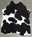 Black and White Medium Brazilian Cowhide Rug 4'10"H x 4'11"W #A56062 by Hudson Hides