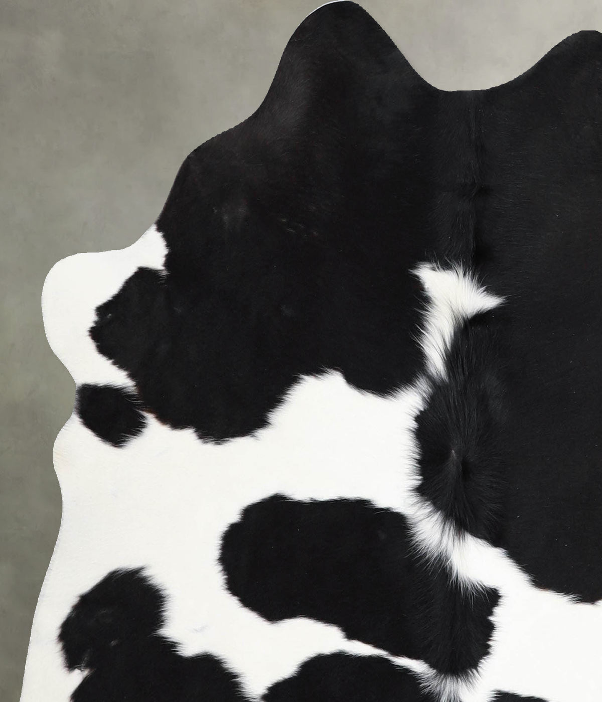 Black and White Medium Brazilian Cowhide Rug 4'10"H x 4'11"W #A56062 by Hudson Hides