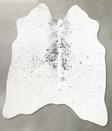 Salt and Pepper Black Medium Brazilian Cowhide Rug 4'5"H x 4'7"W #A56064 by Hudson Hides