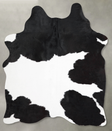 Black and White Medium Brazilian Cowhide Rug 5'5"H x 4'5"W #A56066 by Hudson Hides