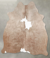 Taupe Medium Brazilian Cowhide Rug 5'1"H x 4'5"W #A56068 by Hudson Hides