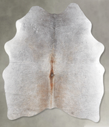 Grey with Beige Medium Brazilian Cowhide Rug 5'3"H x 4'5"W #A56071 by Hudson Hides