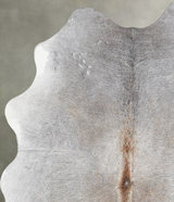 Grey with Beige Medium Brazilian Cowhide Rug 5'3"H x 4'5"W #A56071 by Hudson Hides