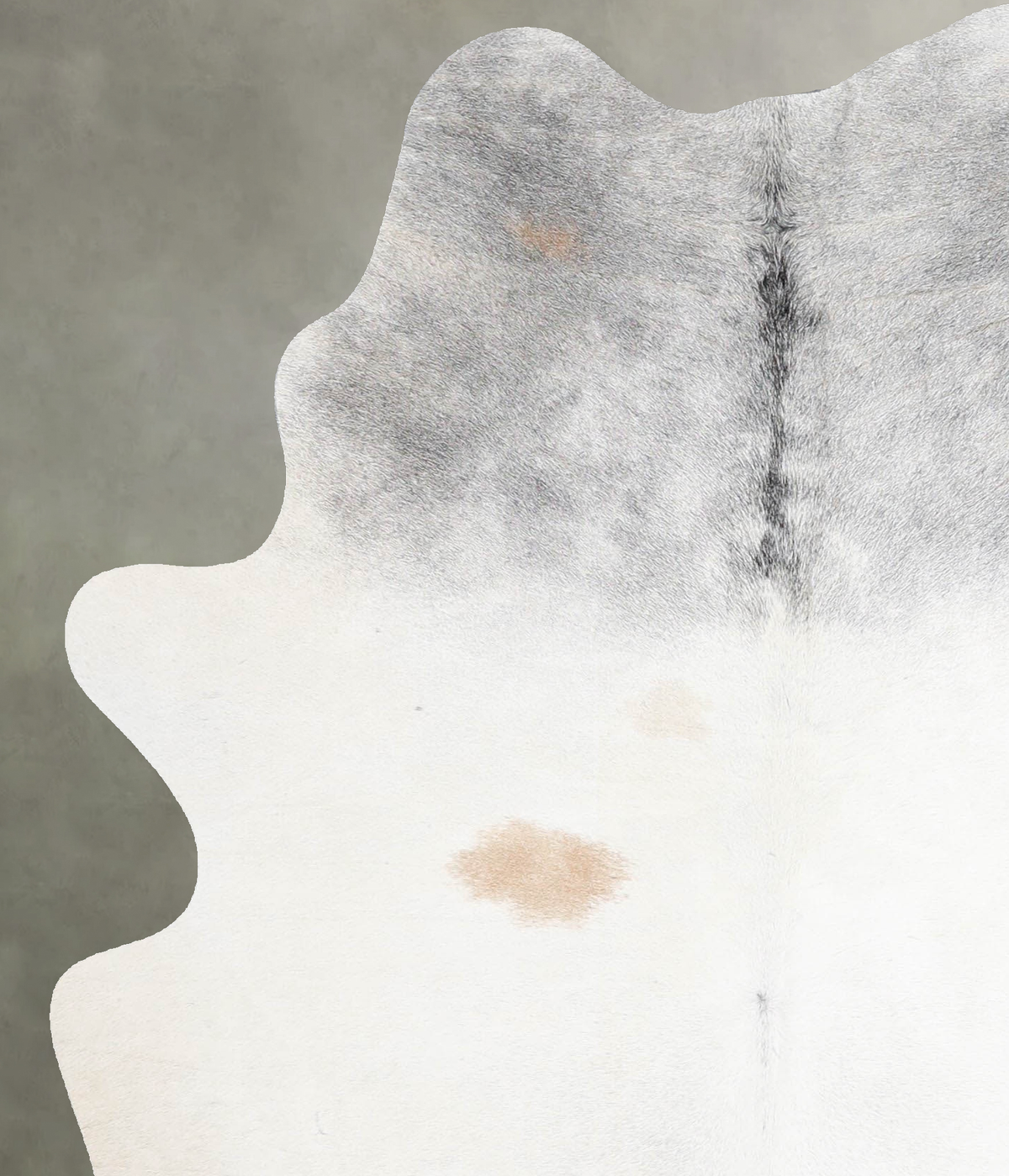 Grey with Beige Medium Brazilian Cowhide Rug 5'11"H x 4'5"W #A56073 by Hudson Hides
