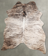 Light Brindle X-Large Brazilian Cowhide Rug 7'1"H x 5'11"W #A56075 by Hudson Hides