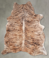 Light Brindle Large Brazilian Cowhide Rug 6'5"H x 5'5"W #A56077 by Hudson Hides