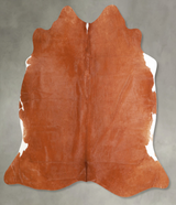 Solid Brown Large Brazilian Cowhide Rug 5'9"H x 6'0"W #A56078 by Hudson Hides