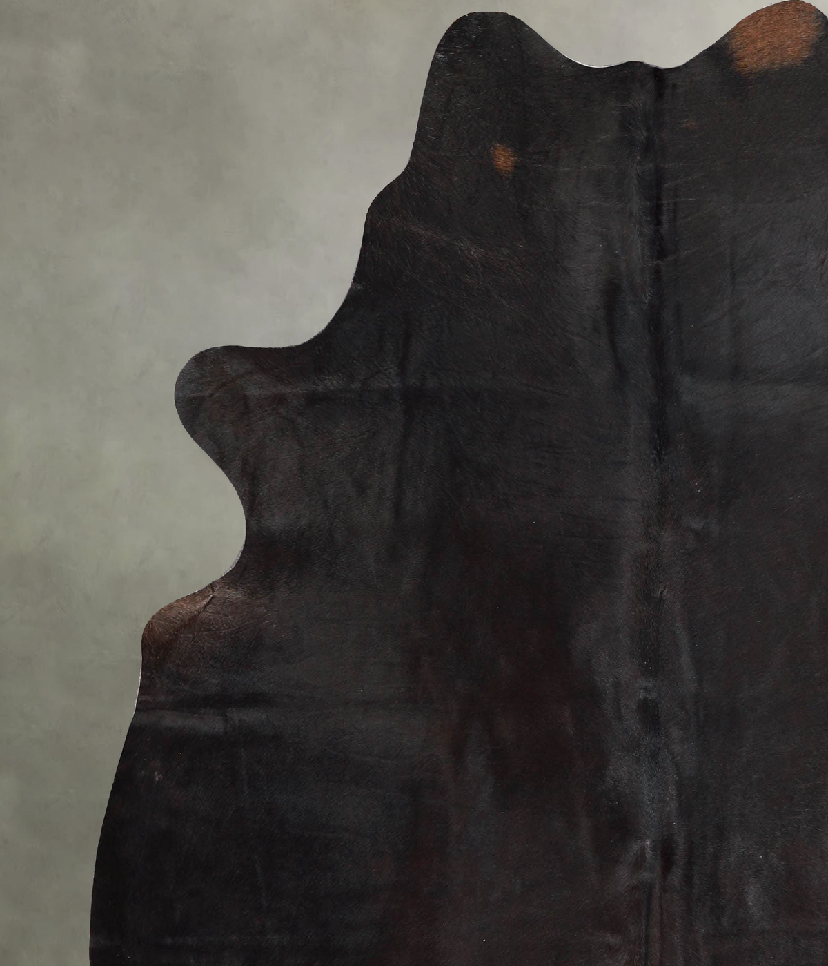Solid Black Large Brazilian Cowhide Rug 6'5"H x 5'3"W #A56081 by Hudson Hides