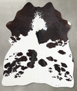 Chocolate and White Medium Brazilian Cowhide Rug 5'5"H x 4'4"W #A56085 by Hudson Hides