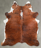 Medium Brindle Large Brazilian Cowhide Rug 6'9"H x 5'8"W #A56094 by Hudson Hides
