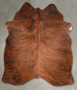 Medium Brindle Large Brazilian Cowhide Rug 6'2"H x 5'5"W #A56095 by Hudson Hides