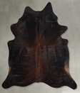 Dark Brindle X-Large Brazilian Cowhide Rug 7'4"H x 6'3"W #A56097 by Hudson Hides