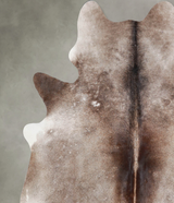 Dark Grey Large Brazilian Cowhide Rug 6'6"H x 6'1"W #A56098 by Hudson Hides