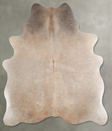 Grey with Beige Large Brazilian Cowhide Rug 6'2"H x 5'4"W #A56099 by Hudson Hides