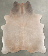 Grey with Beige Large Brazilian Cowhide Rug 6'2"H x 5'4"W #A56099 by Hudson Hides