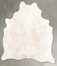 Ivory with Beige Large Brazilian Cowhide Rug 6'2"H x 5'5"W #A56100 by Hudson Hides