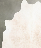 Ivory with Beige Large Brazilian Cowhide Rug 6'2"H x 5'5"W #A56100 by Hudson Hides