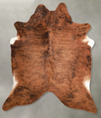 Medium Brindle X-Large Brazilian Cowhide Rug 7'1"H x 6'6"W #A56108 by Hudson Hides