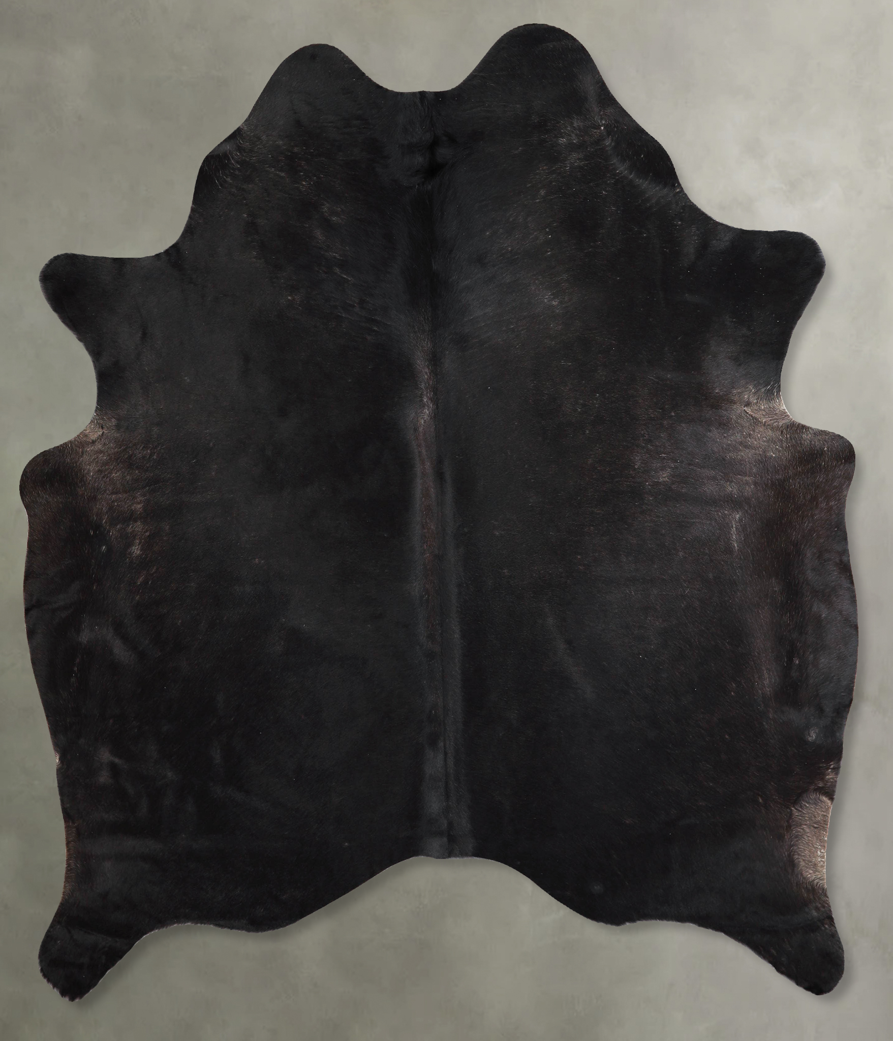 Solid Black Cowhide Rug #A56109