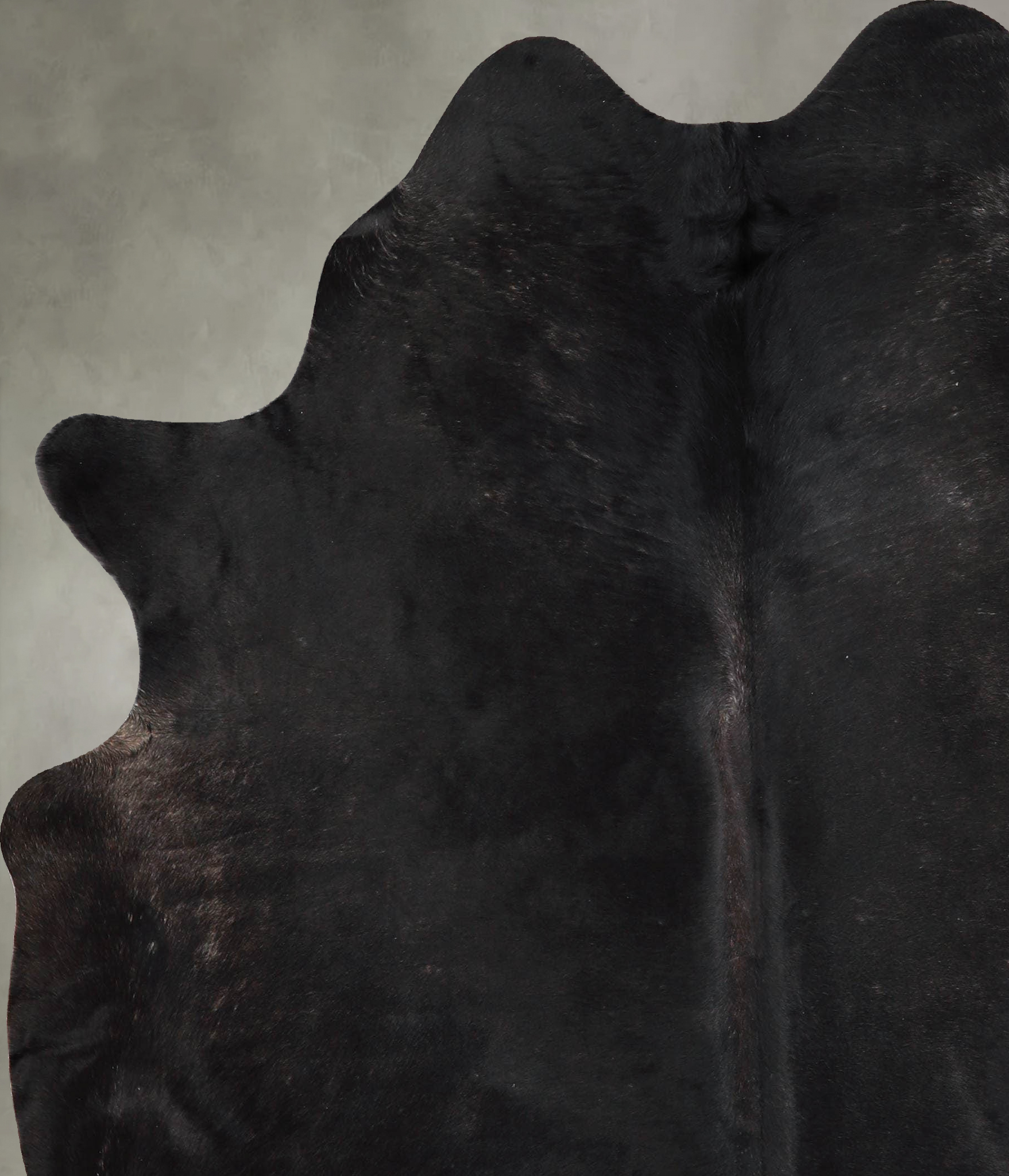 Solid Black Cowhide Rug #A56109