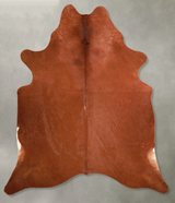 Solid Brown X-Large Brazilian Cowhide Rug 6'11"H x 6'1"W #A56110 by Hudson Hides