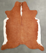 Brown and White Regular X-Large Brazilian Cowhide Rug 6'10"H x 6'5"W #A56112 by Hudson Hides