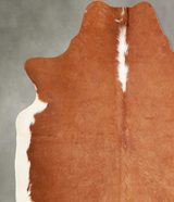Brown and White Regular X-Large Brazilian Cowhide Rug 6'10"H x 6'5"W #A56112 by Hudson Hides