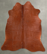 Solid Brown Large Brazilian Cowhide Rug 5'11"H x 5'11"W #A56117 by Hudson Hides