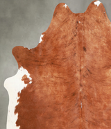 Brown and White Regular X-Large Brazilian Cowhide Rug 7'2"H x 6'1"W #A56122 by Hudson Hides