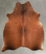 Solid Brown Large Brazilian Cowhide Rug 6'2"H x 5'4"W #A56123 by Hudson Hides