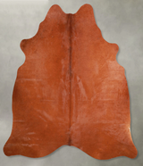 Solid Brown Medium Brazilian Cowhide Rug 5'7"H x 5'3"W #A56127 by Hudson Hides