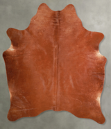 Solid Brown X-Large Brazilian Cowhide Rug 6'10"H x 5'10"W #A56130 by Hudson Hides