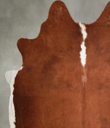 Brown and White Regular XX-Large Brazilian Cowhide Rug 7'5"H x 7'3"W #A56133 by Hudson Hides