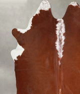 Brown and White Regular XX-Large Brazilian Cowhide Rug 7'9"H x 7'3"W #A56134 by Hudson Hides