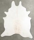 Ivory with Beige XX-Large Brazilian Cowhide Rug 8'2"H x 6'9"W #A56135 by Hudson Hides