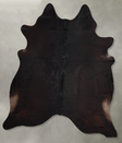 Solid Black XX-Large Brazilian Cowhide Rug 7'7"H x 6'11"W #A56136 by Hudson Hides