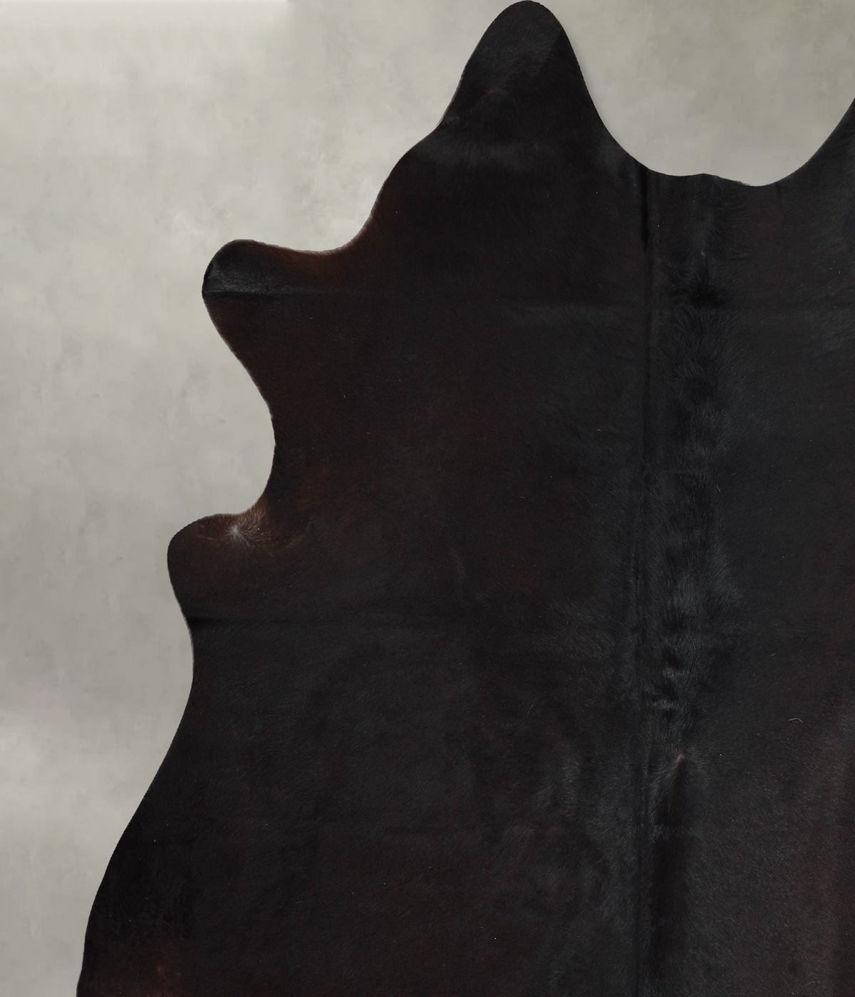 Solid Black XX-Large Brazilian Cowhide Rug 7'7"H x 6'11"W #A56136 by Hudson Hides