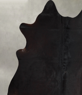 Solid Black XX-Large Brazilian Cowhide Rug 7'7"H x 6'11"W #A56136 by Hudson Hides