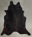 Solid Black X-Large Brazilian Cowhide Rug 6'10"H x 6'6"W #A56138 by Hudson Hides