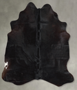 Solid Black Large Brazilian Cowhide Rug 6'0"H x 5'3"W #A56140 by Hudson Hides