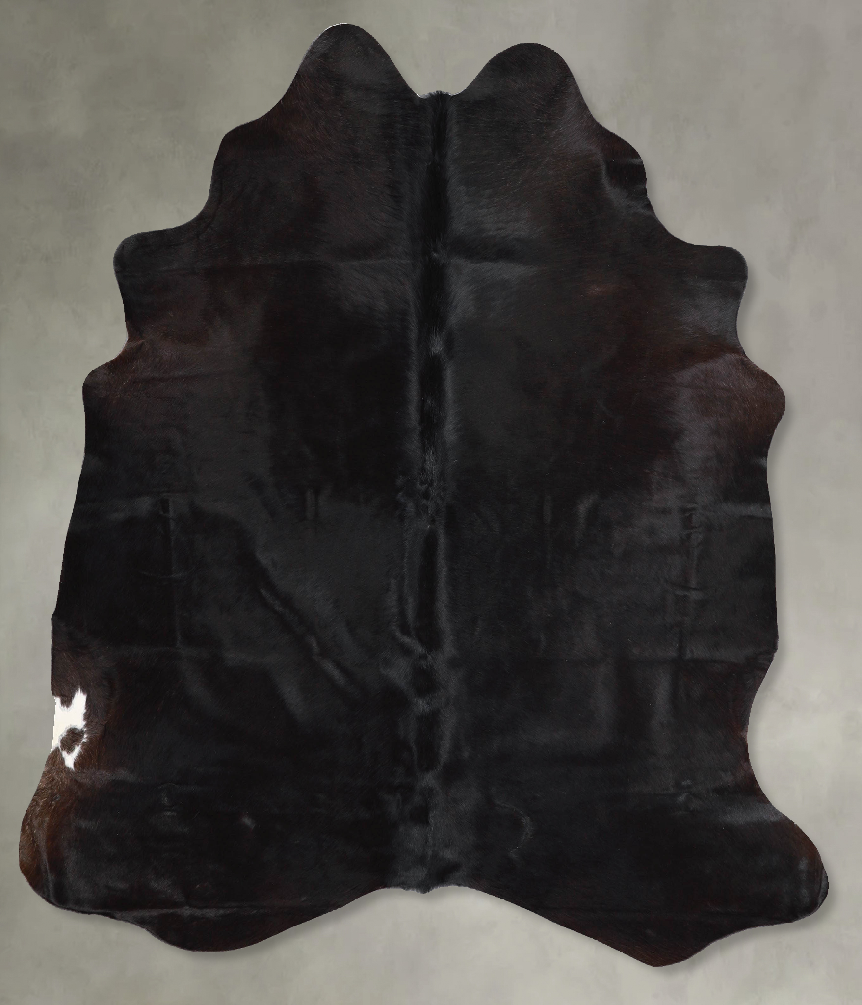Solid Black Cowhide Rug #A56140