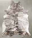 Grey Brindle XX-Large Brazilian Cowhide Rug 7'11"H x 7'5"W #A56155 by Hudson Hides