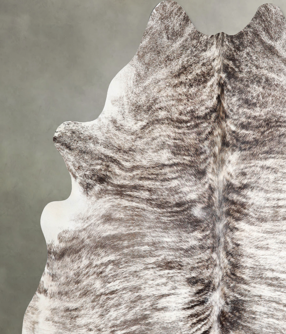 Grey Brindle XX-Large Brazilian Cowhide Rug 7'11"H x 7'5"W #A56155 by Hudson Hides