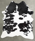 Black and White Large Brazilian Cowhide Rug 6'3"H x 4'11"W #A56158 by Hudson Hides